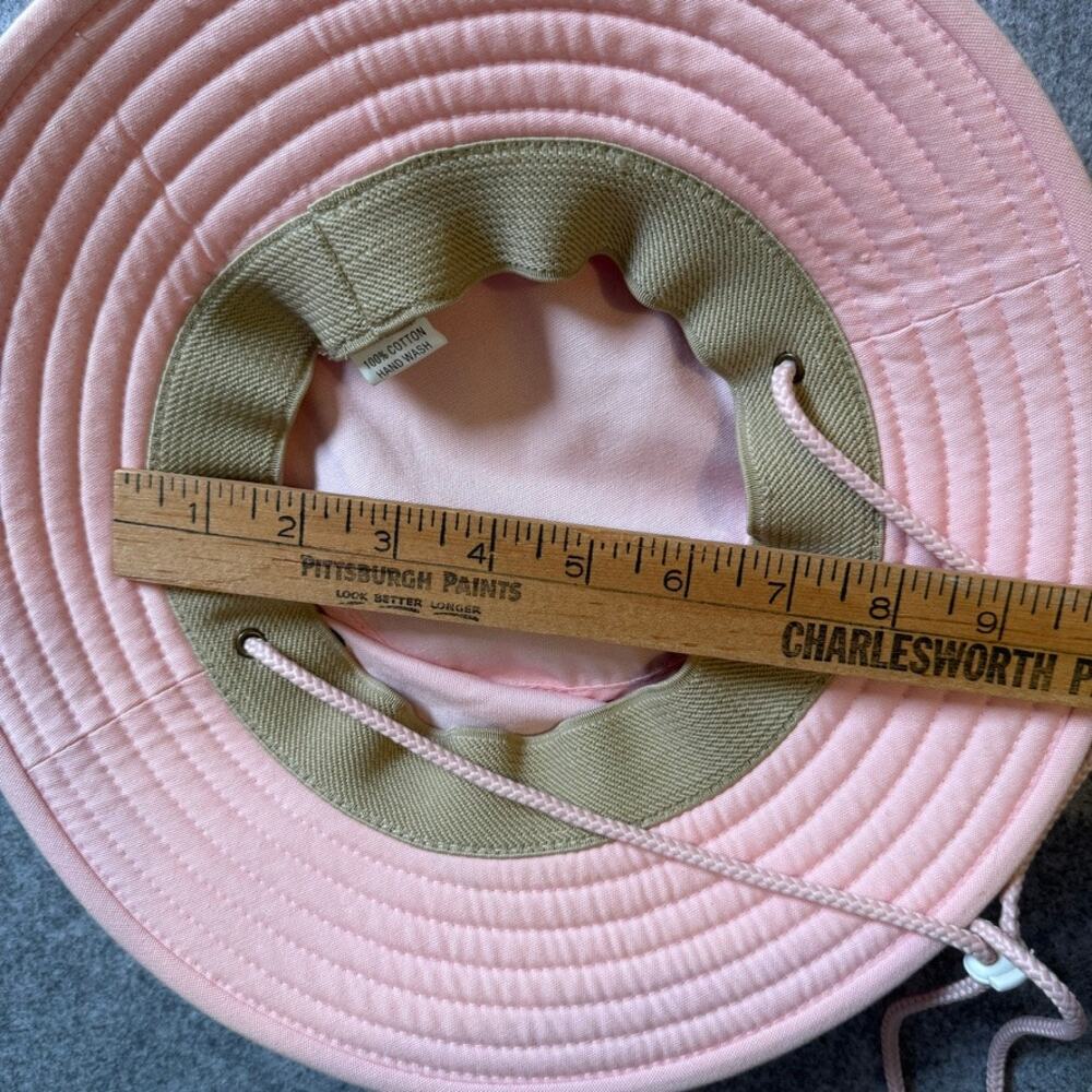 Sloggers Pink Cotton Wide Brim Sun Hat Bucket Garden Hat Chin Strap One Size - Picture 8 of 9